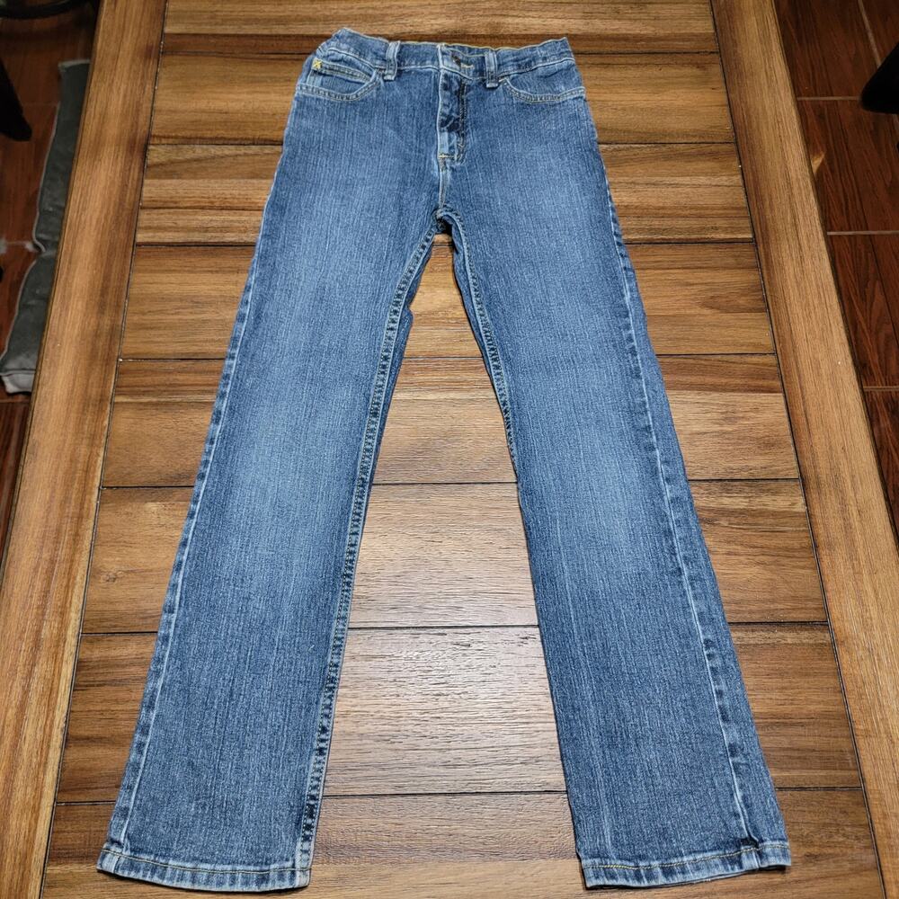 Wrangler Kids Straight Denim Jeans w/ Adjustable Waist - Size 14 Reg